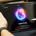 Die Kombination aus einem digitalen Gerät (Tablet) und einem Event (Apple Event)